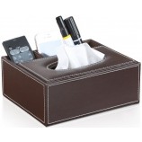 Custom high-end Leather Storage Box for Remote and Facial Tissue (TB-003)