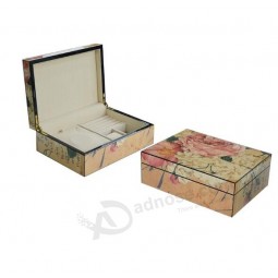 Wholesale custom high-end Loving Blossom Pattern Wooden Jewel Boxes