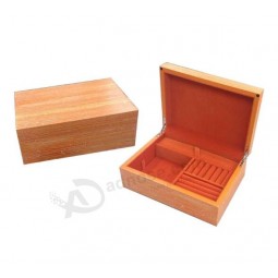 Haut de gamme personnalisé-Boîte-cAnnonceeau en bois fin peinture orange