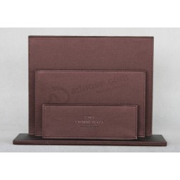 Custom high-end Top Quality Brown Leather File Holder for Hotals