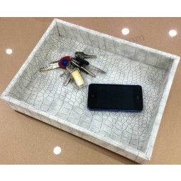 Custom high-end Imitation Leather Family Tray for Keys or Phones