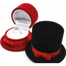 Flocking Hat-Shaped Ring Display Box (JB-022) for custom with your logo