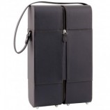 Black Leather Wine Storage Box for Two Bottles (WB-001) for custom with your logo