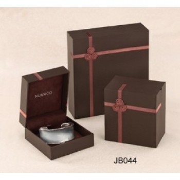棕色纹理纸手镯礼品盒 (JB-044) 用于定制您的徽标