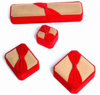 批发红色婚礼首饰盒 (JB-005) 用于定制您的徽标