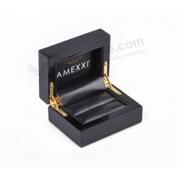 Black Lacquered Stickpin Showing Wooden Box (CB-028) for custom with your logo