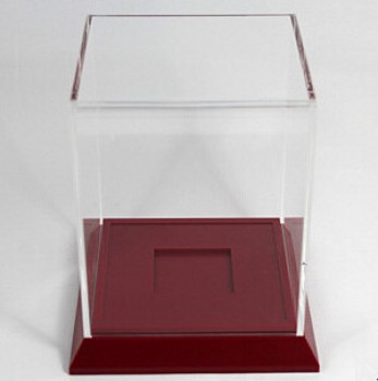 AangeVaderSte hooGte-Einde houten award display base met Acryl cover