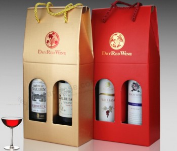 包装纸酒盒与窗口 (WB-019) 用于定制您的徽标