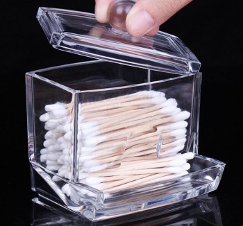 Custom high-end Acrylic Box for Cotton Swabs