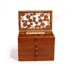 Brown Multi Drawers Wooden Storage Box for custom with your logo