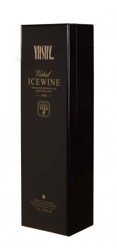 Mat zwarte kleur ijs wijn verVaderkking houten kiSt (Wb-091) Voor op maat met uw logo