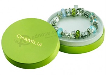 Round Green Printing Hand Chain Exhibiting Box for custom with your logo