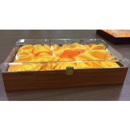 Custom high-end Mixed Acrylic Wooden Medicinal Storage Box