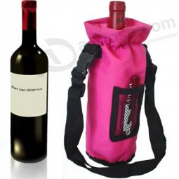 Custom High-Quality Cloth Red Wine Drawstring Bag