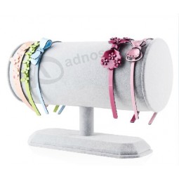 Gray Plush Display Base for Hair Hoops for custom with your logo