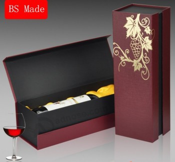 изготовленный под заказ высокий-конец одиночный красный вино упаковка коробка