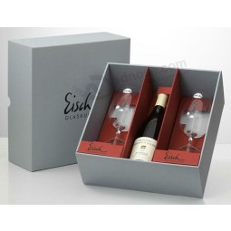 Custom high-end Paperboard Packaging Box for Champagne and Glasses