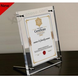 En gros personnalisé haute qualité a4 cAnnoncere de certificat Acrylique clair