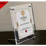 Wholesale custom high quality A4 Clear Acrylic Certificate Frame