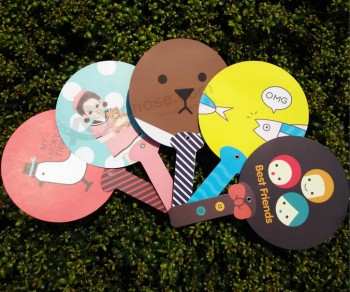 Wholesale custom high quality Creative Cartoon Printing Promotional Paper Fans