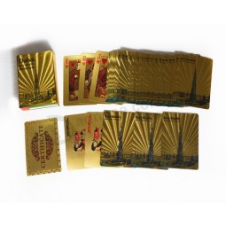 Wholesale custom high quality Top Grade Custom Golden Paper Printing Pokers