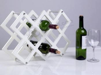 AangeVaderSte hooGte-Einde eenvoudige Stijl massief houten wijnrek