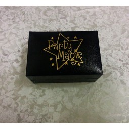 Custom high-end Golden Hot Stamping Logo Cufflink Box