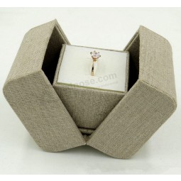 Custom high-end Linen Cloth Covering Ring Box