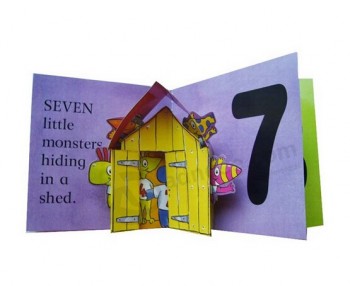 Wholesale custom high quality 3D Printing Pop-up Book for Children