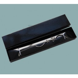 Custom high-end Glossy Black Silver Hand Chain Packing Box