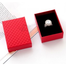 Custom high-end Red Embossing Paper Box for Championship Ring