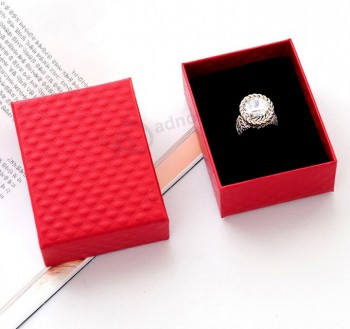 Custom high-end Red Embossing Paper Box for Championship Ring