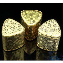 Haut personnalisé-Boîtes cAnnonceeaux en or fin en cuir