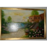 Custom high-end Golden Big Painting Landscape Decorative Frame with your logo