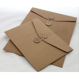 Wholesale custom high quality Recycled Kraft Paper Card Envelope for Files