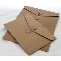 Wholesale custom high quality Recycled Kraft Paper Card Envelope for Files