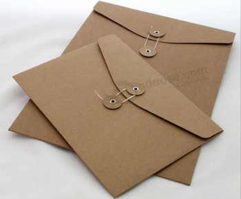 Wholesale custom high quality Recycled Kraft Paper Card Envelope for Files