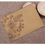 Wholesale custom high quality Vintage Kraft Paper Invitation Envelope