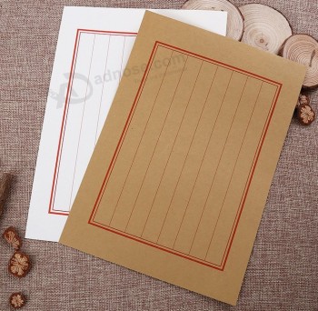 卸売カスタム高品質の伝統的な赤いラインの印刷レターの封筒