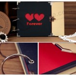 Wholesale custom high-end DIY Double Heart Shaped Hollow Photo Album with your logo