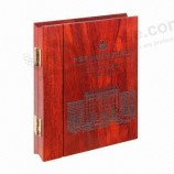 Wholesale custom high-end A5 Size Album with Laser Carving Wooden Covers with your logo