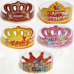 Wholesale custom high quality Printing Birthday Party Paper Card Hats