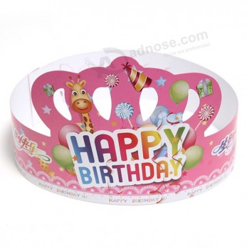 Wholesale custom high quality Happy Birthday Party Crown Hat