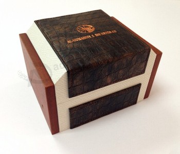 Wholesale custom Luxury Watch Box with Golden Logo
