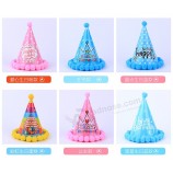 Wholesale custom high quality Cone-Shape Party Paper Ball Caps with Laces