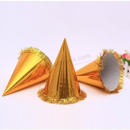 Wholesale custom high quality Golden Foil Paper Card Toying Hats