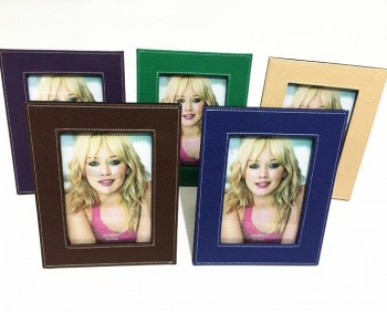 Wholesale custom high-end Colorful Graining PU Leather Photo Frames