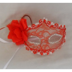 Wholesale custom high quality Red Sexy Lady Dancing Party Laceing Masks