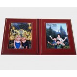 Red Leather Traveling Memorial Album for custom with your logo