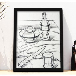 Wholesale custom high-end Big Size Wooden Frames for Pencil Sketch Drawing